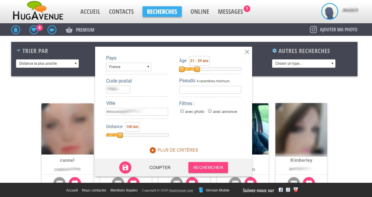HugAvenue - Moteur de recherche
