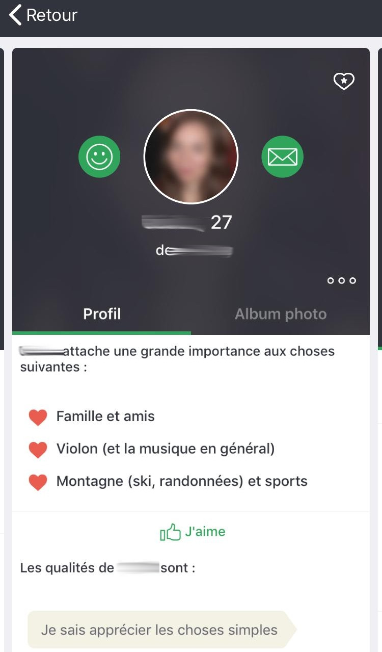 Profil sous mobile