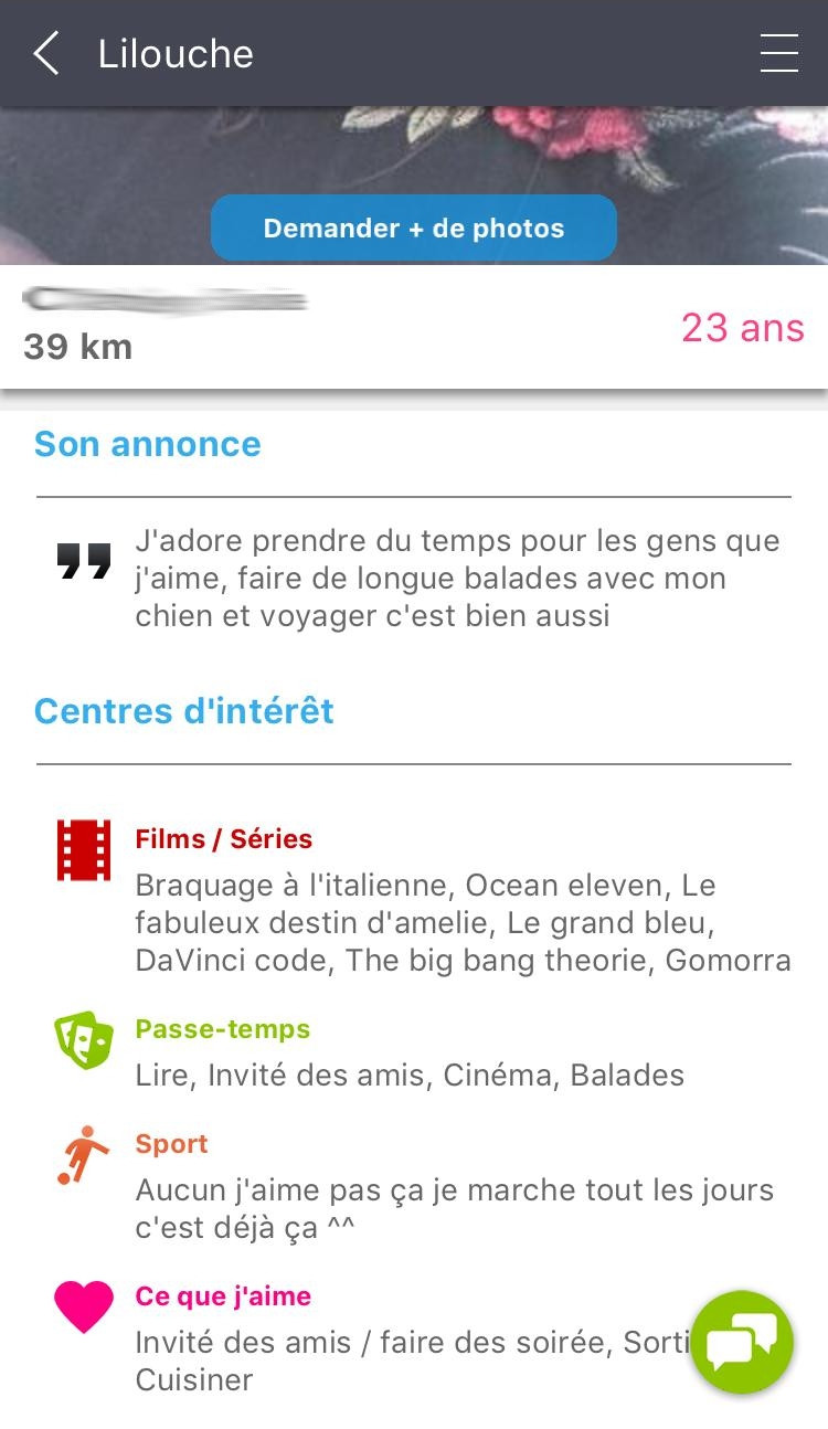 HugAvenue mobile - profil