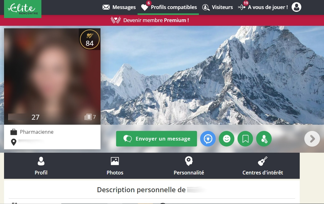 Elite rencontre - profil